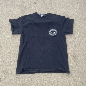 Harley‑Davidson Graphic Tee Men’s Medium Black Short Sleeve Pocket Shirt